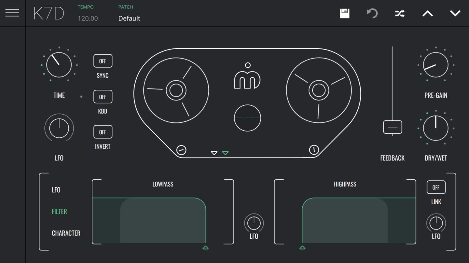 Overview of K7D - a versatile analogue sounding tape delay effect VST/AU plugin for Windows, MacOS X and iOS.